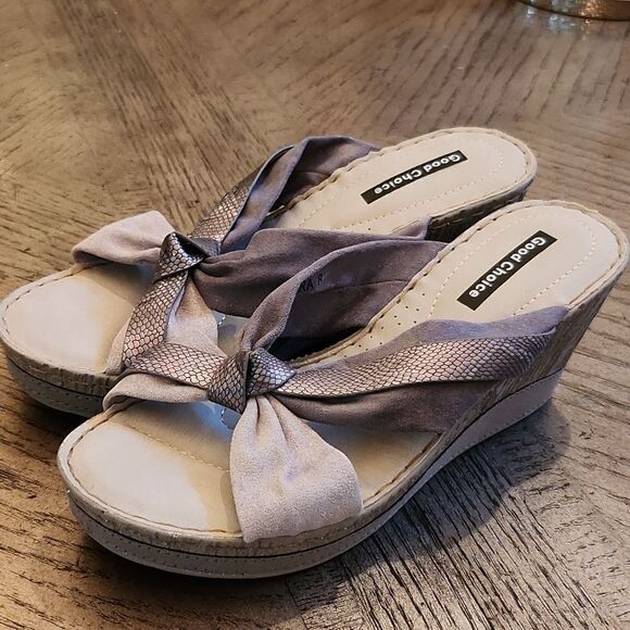 Silver wedges size 7 or 38 New only tried on - Picture 6 of 6